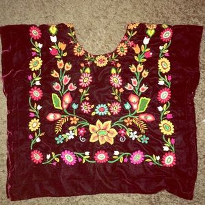 Handmade Velvet Pancho